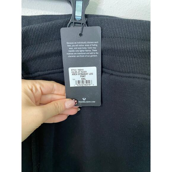 New True Religion Men's Arch Straight Leg Sweatpants Size XXL - Picture 4 of 4